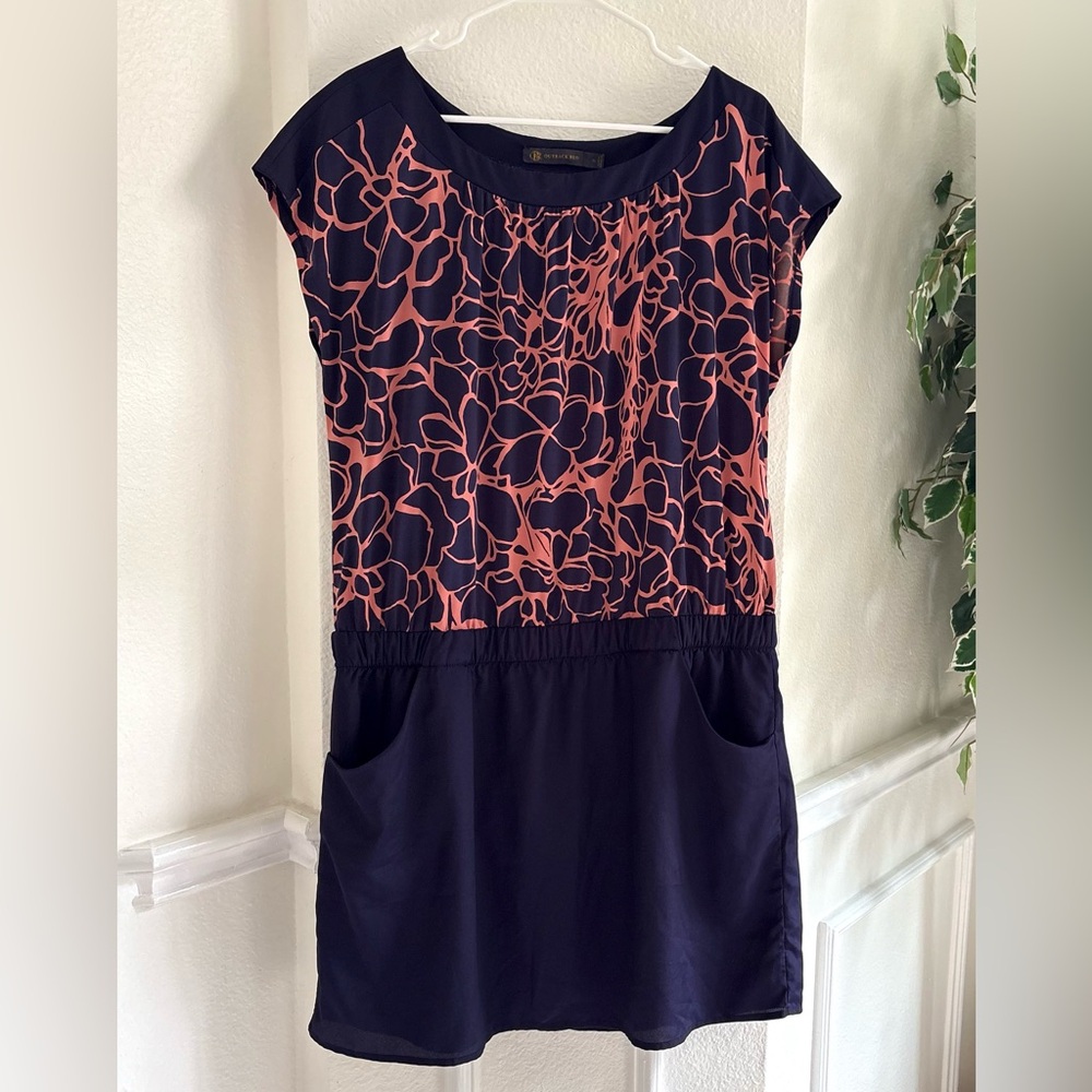 Outback Peach Navy Patterned Dress
